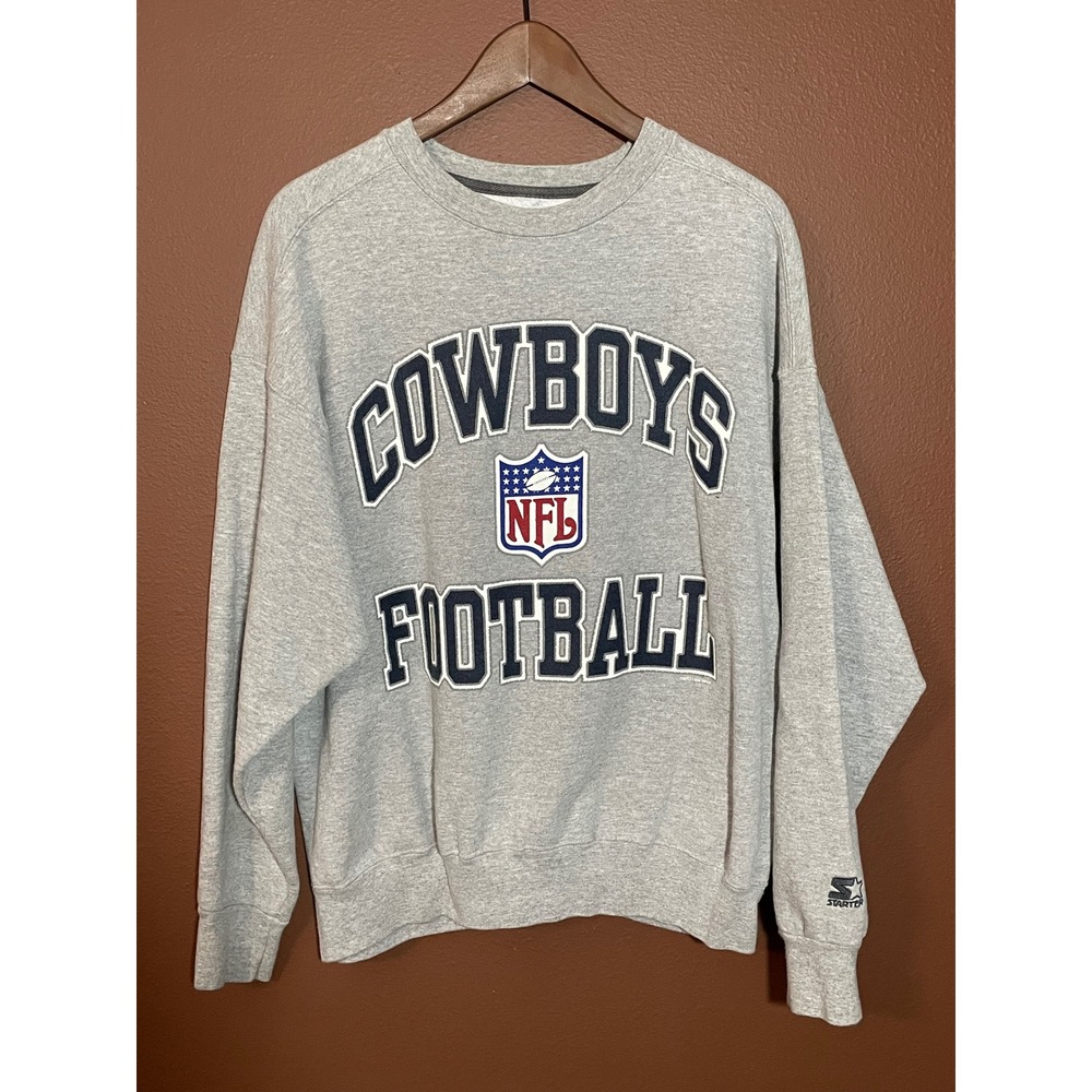 Vintage 1996 Dallas Cowboys NFL Football Starter Sweatshirt Mens Large Gray USA